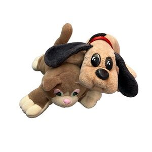 Pound Puppies & Putties Bundle Lot 2 VTG Tan/Brown Dog Cat 80s/90s Stuffed Toys